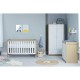 Babymore Luno 3 Piece Room Set, Warm Oak & White