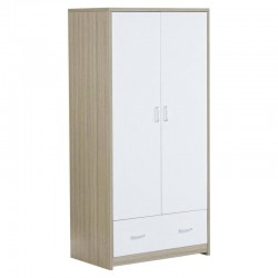 Babymore Luno Veni Wardrobe, Warm Oak & White