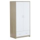 Babymore Luno Veni Wardrobe, Warm Oak & White