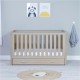 Babymore Luno Cot Bed with Drawer, Warm Oak