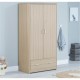 Babymore Veni 3 Piece Room Set with Drawer, Warm Oak