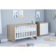 Babymore Veni 2 Piece Room Set, Warm Oak & White