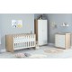 Babymore Veni 3 Piece Room Set, Warm Oak & White