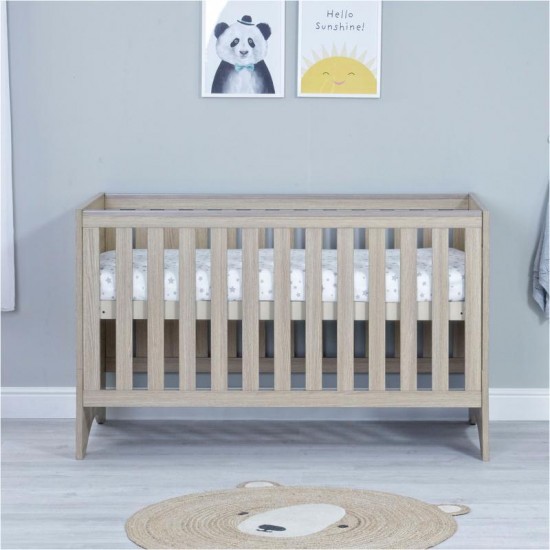 Babymore Veni Cot Bed, Warm Oak