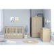 Babymore Veni 3 Piece Room Set with Drawer, Warm Oak