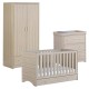 Babymore Veni 3 Piece Room Set with Drawer, Warm Oak