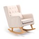 Babymore Lux Nursing Chair with Footstool, Cream