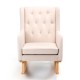 Babymore Lux Nursing Chair with Footstool, Cream