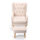 Babymore Lux Nursing Chair with Footstool, Cream