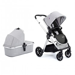 Babymore Memore V2 11 Piece Pram & Pushchair Bundle, Silver