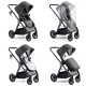 Babymore Memore V2 Travel System 13 Piece Coco with Base, Black