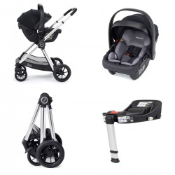 Babymore Memore V2 Travel System 13 Piece Coco with Base, Chrome