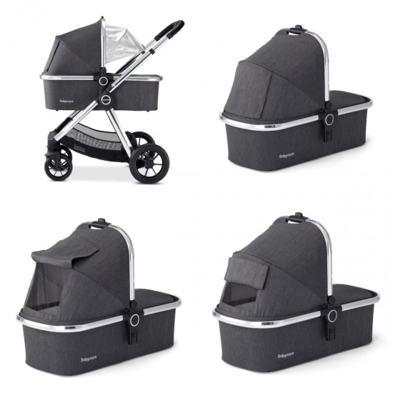 Babymore Memore V2 Travel System 13 Piece Coco with Base, Chrome
