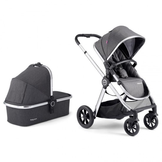 Babymore Memore V2 11 Piece Pram & Pushchair Bundle, Chrome