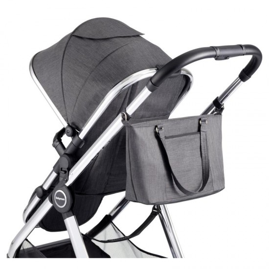 Babymore Memore V2 11 Piece Pram & Pushchair Bundle, Chrome