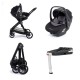 Babymore Mimi Pecan i-Size & Base Travel System, Black