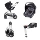 Babymore Mimi Coco with Base Travel System - Silver