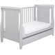 Babymore Stella Sleigh Drop Side Cot Bed, Grey