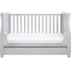 Babymore Stella Sleigh Drop Side Cot Bed, Grey