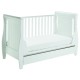 Babymore Stella Sleigh Drop Side Cot Bed, White