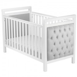 Babymore Velvet Deluxe Cot Bed, White