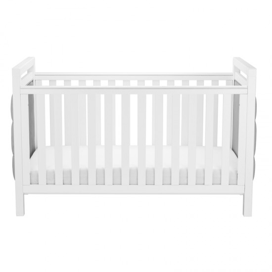 Babymore Velvet Deluxe Cot Bed, White