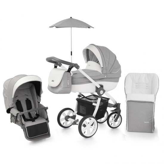 Babystyle Prestige 2, 2 in 1 Pram - Active Chassis, Frost 2