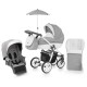 Babystyle Prestige 2, 2 in 1 Pram - Active Chassis, Frost 2