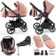 Babystyle Prestige Vogue 13 Piece Isofix Travel System Bundle, Black/Coral