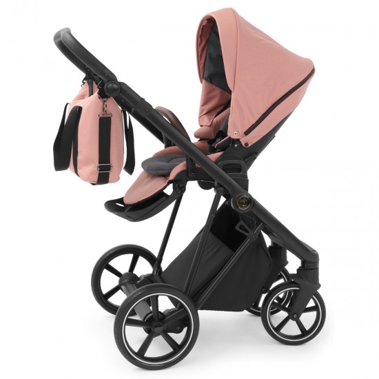 Babystyle Prestige Vogue 2 in 1 Pram, Black/Coral