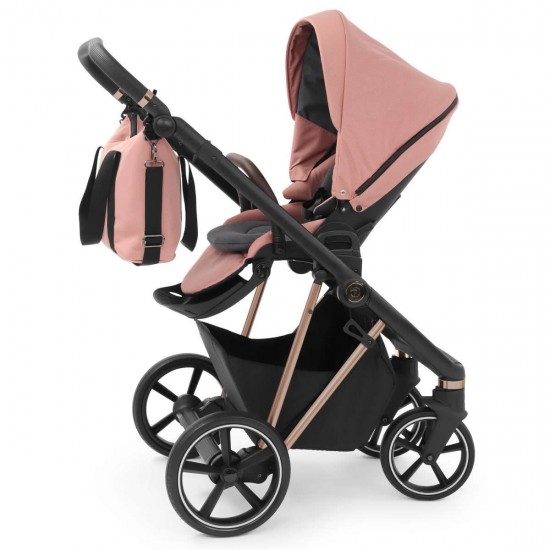 Babystyle Prestige Vogue 12 Piece Travel System Bundle, Black/Gold/Coral