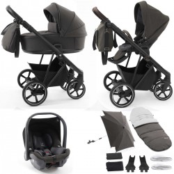 Babystyle Prestige Vogue 12 Piece Travel System Bundle, Black/Earth