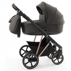 Babystyle Prestige Vogue 2 in 1 Pram, Black/Gold/Earth