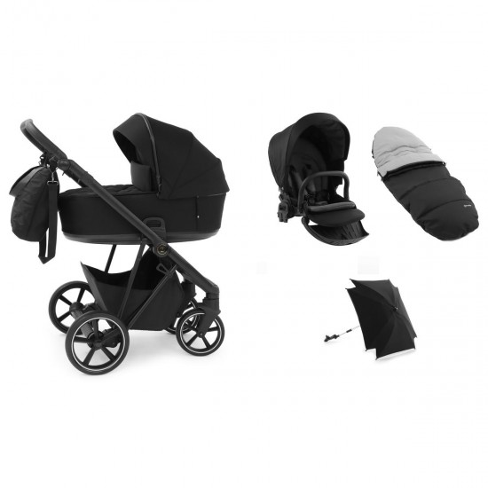 Babystyle Prestige Vogue 2 in 1 Pram, Black/Ebony