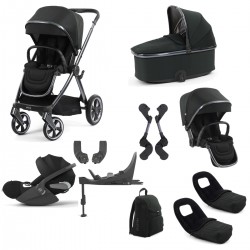 Babystyle Oyster 4 Tandem Cloud T Travel System Bundle, Black Olive