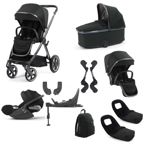Babystyle Oyster 4 Tandem Cloud T Travel System Bundle, Black Olive Babystyle Oyster 4 Tandem Cloud T Travel System Bundle, Black Olive