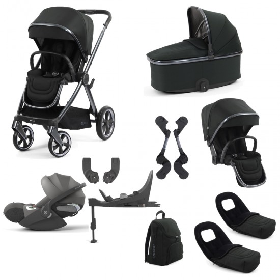Babystyle Oyster 4 Tandem Cloud T Travel System Bundle, Black Olive Babystyle Oyster 4 Tandem Cloud T Travel System Bundle, Black Olive
