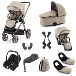 Babystyle Oyster 4 Tandem Cabriofix i-Size Travel System Bundle, Buttermilk