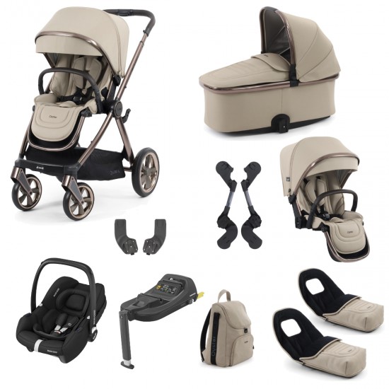 Babystyle Oyster 4 Tandem Cabriofix i-Size Travel System Bundle, Buttermilk Babystyle Oyster 4 Tandem Cabriofix i-Size Travel System Bundle, Buttermilk