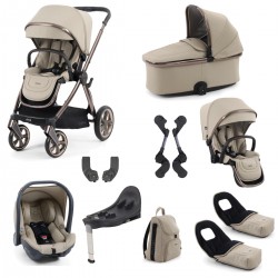 Babystyle Oyster 4 Tandem Travel System Bundle, Buttermilk