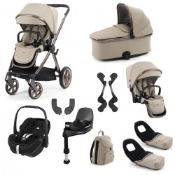 Babystyle Oyster 4 Tandem Pebble 360 Pro Travel System Bundle, Buttermilk