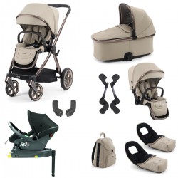 Babystyle Oyster 4 Tandem Primo Viaggio Lounge Travel System Bundle, Buttermilk