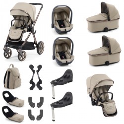 Babystyle Oyster 4 Twin Travel System Bundle, Buttermilk