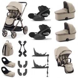 Babystyle Oyster 4 Twin Cloud T Travel System Bundle, Buttermilk