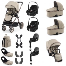 Babystyle Oyster 4 Twin Pebble 360 Pro Travel System Bundle, Buttermilk