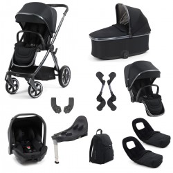 Babystyle Oyster 4 Tandem Travel System Bundle, Carbonite