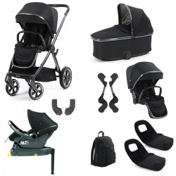 Babystyle Oyster 4 Tandem Primo Viaggio Lounge Travel System Bundle, Carbonite