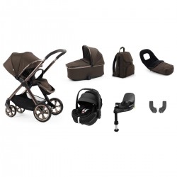 Babystyle Oyster 4 Luxury 7 Piece Primo Viaggio Lounge Bundle, Chocolate Velvet