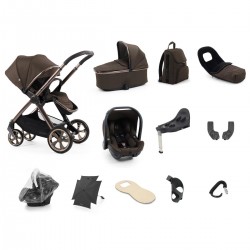 Babystyle Oyster 4 Ultimate 12 Piece Primo Viaggio Lounge Bundle, Chocolate Velvet