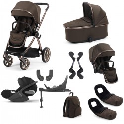Babystyle Oyster 4 Tandem Cloud T Travel System Bundle, Chocolate Velvet